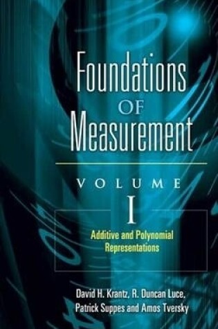 Cover of Foundations of Measurement Volume I