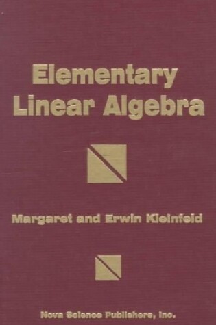 Cover of Elementary Linear Algebra