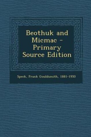 Cover of Beothuk and Micmac