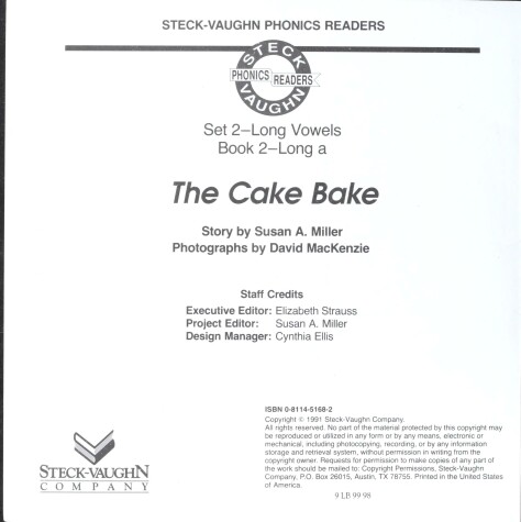 Book cover for The Cake Bake-Phonics Read Set 2