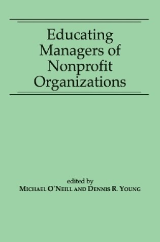 Cover of Educating Managers of Nonprofit Organizations