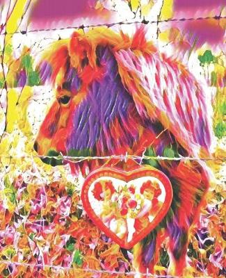 Cover of Purple Miniature Pony Red Romantic Heart Horse Lover Gift Sketchbook for Drawing Coloring or Writing Journal