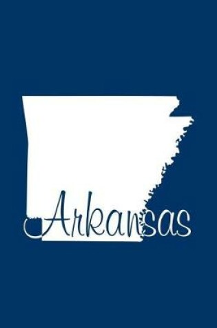 Cover of Arkansas - Navy Blue Lined Notebook with Margins