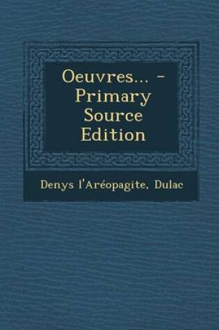 Cover of Oeuvres...