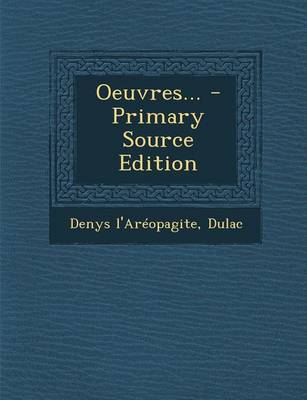 Book cover for Oeuvres...