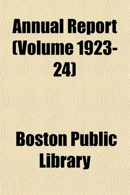 Book cover for Annual Report (Volume 1923-24)