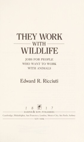 Book cover for They Work with Wildlife