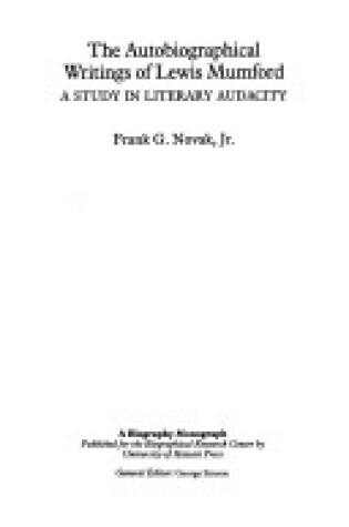 Cover of Autobiographical Writings