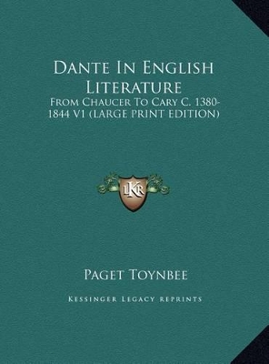 Book cover for Dante in English Literature