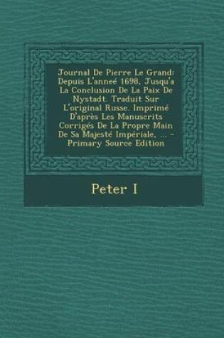 Cover of Journal de Pierre Le Grand