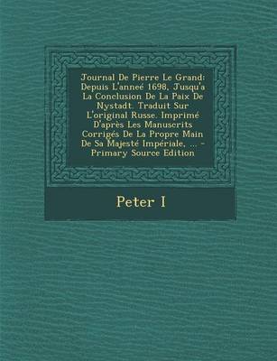 Book cover for Journal de Pierre Le Grand