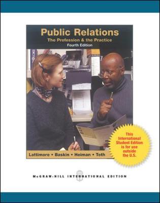 Book cover for Public Relations:  The Profession and the Practice (Int'l Ed)