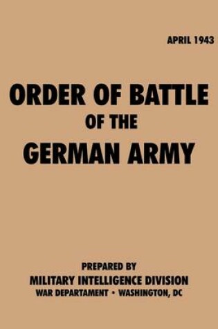 Cover of Order of Battle of the German Army, April 1943