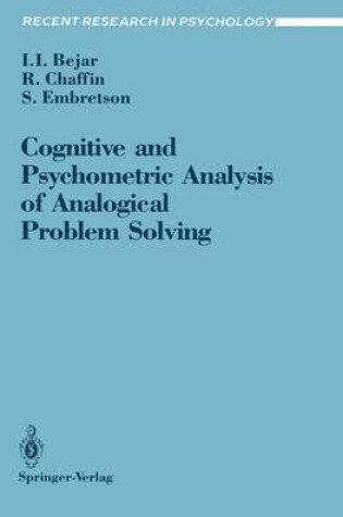 Cover of Cognitive and Psychometric Analysis of Analogical Problem Solving