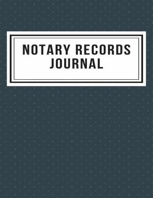 Book cover for Notary Record Journal