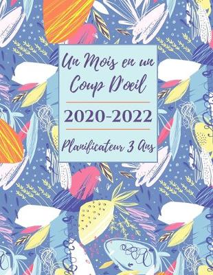 Book cover for Un Mois en un Coup D'oeil 2020-2022 Planiﬁcateur 3 Ans et Organisateur