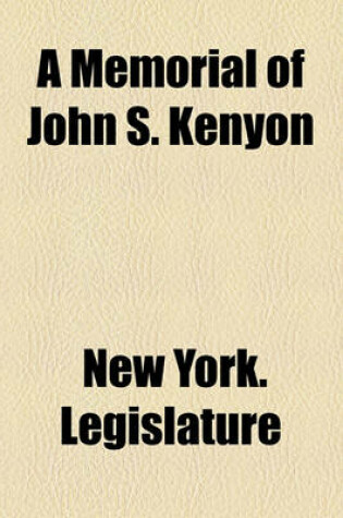 Cover of A Memorial of John S. Kenyon