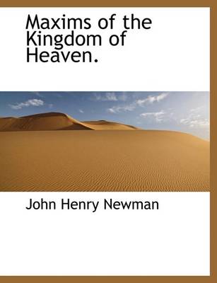 Book cover for Maxims of the Kingdom of Heaven.