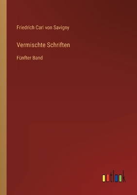 Book cover for Vermischte Schriften