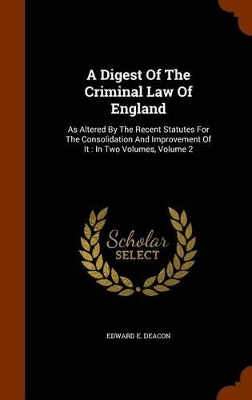 Book cover for A Digest of the Criminal Law of England