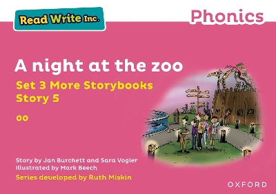 Book cover for Read Write Inc Phonics: Pink Set 3 More Storybook 5 A night at the zoo