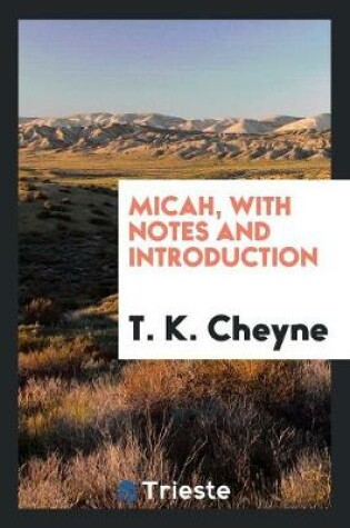 Cover of Micah, with Notes and Introduction