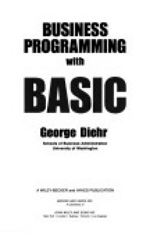 Cover of Business Programming with BASIC