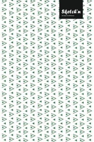 Cover of Sketch'n Lifestyle Sketchbook, (Hand-drawn Traingle Pattern Print), 6 x 9 Inches, 102 Sheets (Green)