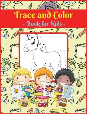 Book cover for Trace and Color Book for Kids V3