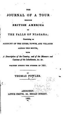 Book cover for The Journal of a Tour Through British America to the Falls of Niagara (1832)