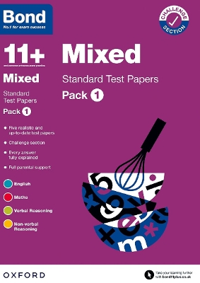Cover of Bond 11+: Bond 11+ Mixed Standard Test Papers: Pack 1: For 11+ GL assessment and Entrance Exams