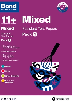 Book cover for Bond 11+: Bond 11+ Mixed Standard Test Papers: Pack 1: For 11+ GL assessment and Entrance Exams