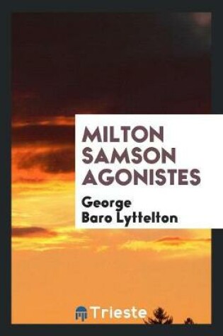 Cover of Milton Samson Agonistes