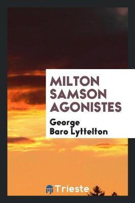 Book cover for Milton Samson Agonistes