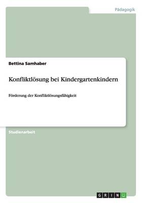 Book cover for Konfliktloesung bei Kindergartenkindern