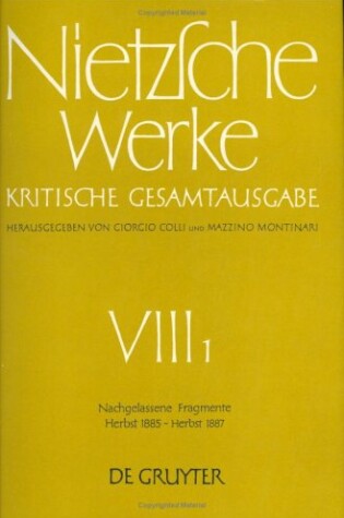 Cover of Nachgelassene Fragmente Herbst 1885 - Herbst 1887
