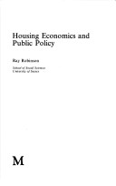 Cover of Housing Economics and Public Policy