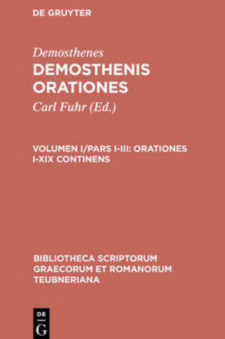 Cover of Orationes I-XIX Continens
