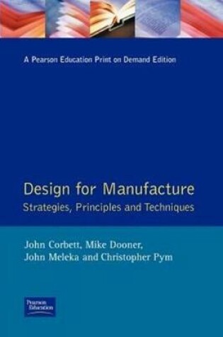 Cover of Design for Manufacture