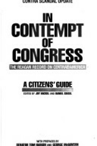 Cover of In Contempt of Congress