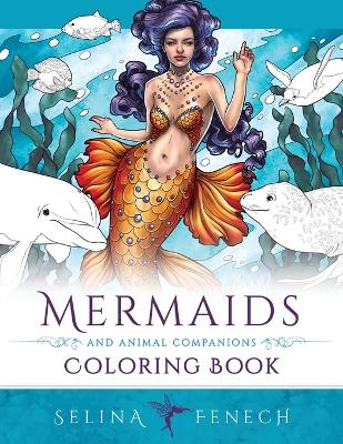 Book cover for Mermaids and Animal Companions Coloring Book