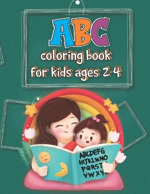 Book cover for ABC coloring book for kids ages 2-4