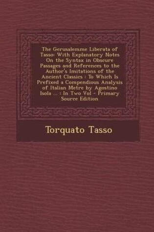 Cover of The Gerusalemme Liberata of Tasso