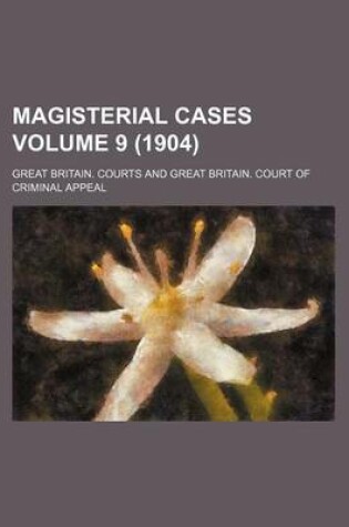 Cover of Magisterial Cases Volume 9 (1904)