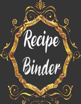 Cover of recipe binder