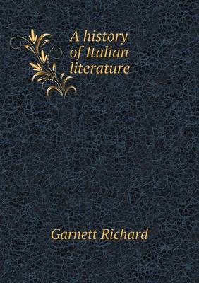 Book cover for A History of Italian Literature