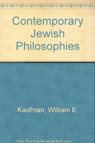 Cover of Contemporary Jewish Philosophies