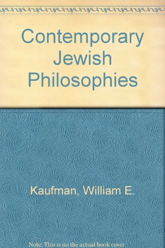 Book cover for Contemporary Jewish Philosophies