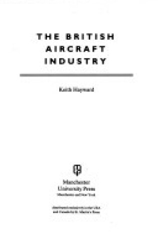 Cover of The British Aircraft Industry
