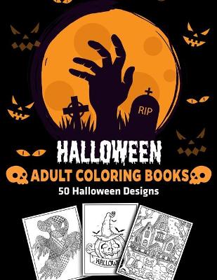 Book cover for Halloween Adult Coloring Books